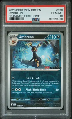 PSA 10 Umbreon 130/197 EBGames Exclusive Promo Pokemon Card EB GAMES - Image 1