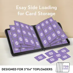 12 Pocket Trading Card Binder - Holds 720 Cards, Side Loading Album for TCGs - Image 3