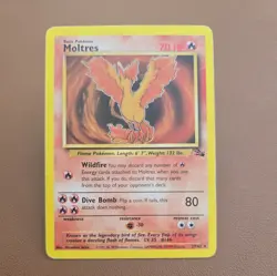 Pokemon Card - Moltres 27/62 Non Holo Rare Fossil Set WOTC - Image 1