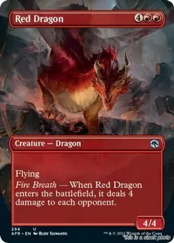 MTG Red Dragon (Borderless) 294 Adventures in the Forgotten Realms LP Magic - Image 1