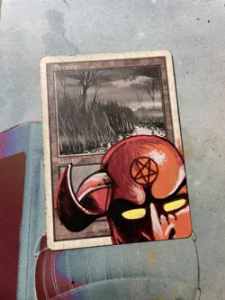 Hand Painted Swamp Mtg Alter Magic The Gathering Alter Demonic Tutor Swamp - Image 3