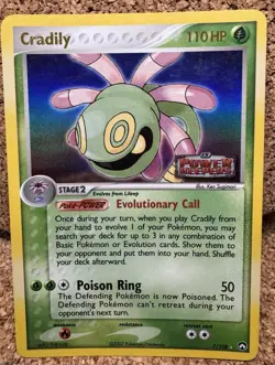 2007 POKEMON EX POWER KEEPERS 7 CRADILY-REVERSE FOIL - Image 1