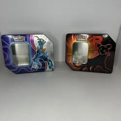 Pokemon Trading Card Game EMPTY Tins-Paradox Destinies-Team Rocket-See Photos - Image 1