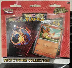 Pokemon Ascended Heroes Tech Sticker Collection 3-Pack Charmander Factory Sealed - Image 1