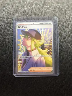 Pokemon N's Plan 170/086 Rare Full Art Trainer Supporter Black & White Holo - Image 1