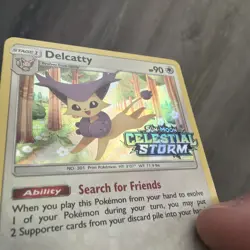 HP/DMG Pokemon TCG Delcatty SM132 Black Star Promo Celestial Storm Pre Release - Image 2