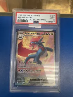SALAMENCE 2025 Pokemon JTG EN Special Illustration Rare #187 PSA 9 MINT - Image 1