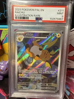 Raichu 2023 Pokemon PAL EN Illustration Rare 211/193 PSA 9 MINT - Image 1