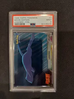 PSA 9 Legends Foil Topps Pokemon Movie Edition - Image 1