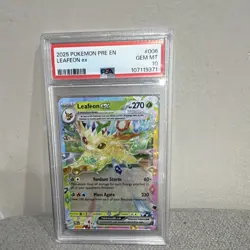 Pokemon TCG Leafeon ex 006/131 SV Prismatic Holo EN PSA 10 - Image 1