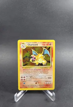 1999 Pokemon Base Set Charizard 4/102 Holo Unlimited LP - Authentic Vintage - Image 1