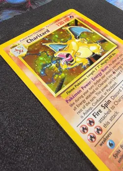 1999 Pokemon Base Set Charizard 4/102 Holo Unlimited LP - Authentic Vintage - Image 3