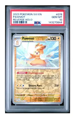 PSA 10 2023 POKEMON SVI EN-SCARLET & VIOLET | REVERSE HOLO PAWMOT 076 Gem Mint💎 - Image 1