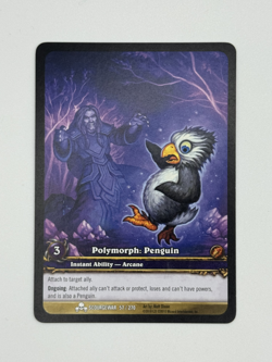 World of Warcraft TCG Scourgewar 57/270 Extended Art Polymorph: Penguin - Image 1