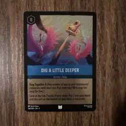 FOIL Disney Lorcana Fabled - Dig a Little Deeper - 166/204 FOIL - Image 1