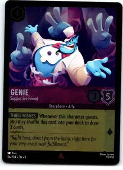 #54/204 Genie - Supportive Friend - Rare COLD FOIL 2024 Disney Lorcana Fabled - Image 1