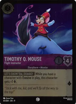 Timothy Q. Mouse Flight Instructor Foil 47/204 Fabled Disney Lorcana - Image 1
