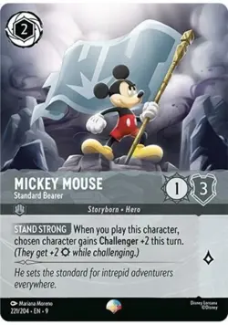 Lorcana Mickey Mouse - Standard Bearer 221/204 Epic Disney Lorcana TCG Fabled - Image 1
