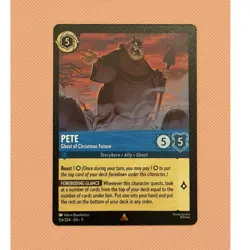 Disney Lorcana TCG Pete Ghost of Christmas Future NORMAL #154/204 Rare EN - Image 1