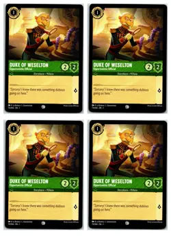 #73 Duke of Weselton Opportunistic Official PLAYSET x4 Lorcana First Chapter 4x - Image 1