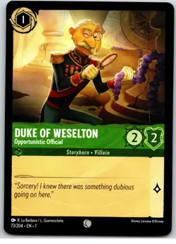 #73 Duke of Weselton Opportunistic Official PLAYSET x4 Lorcana First Chapter 4x - Image 4