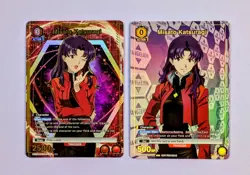 Union Arena Evangelion Misato Katsuragi Foil Lot x2 – Promo & R* – NM - Image 1