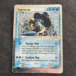 Pokemon Lapras ex 99/109 EX Ruby Sapphire Holo 2003 Vintage LP - Image 1