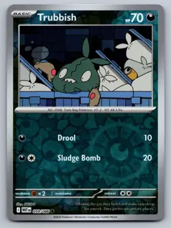 Trubbish 059/086 Common White Flare Pokemon Reverse Holo Near Mint - Image 1