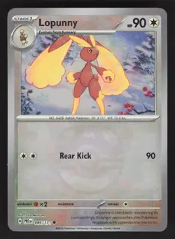 Lopunny 084/131 Master Ball Pokemon Prismatic Evolutions NM - Image 1