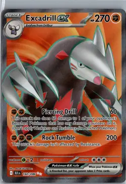 EXCADRILL EX BLACK BOLT 160 HOLO ULTRA RARE NM/M - Image 1