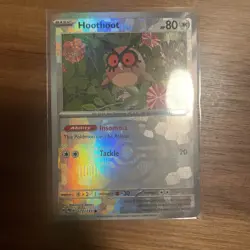 Hoothoot Master Ball Pattern - 077/131 - Pokemon Prismatic Evolutions NM - Image 1