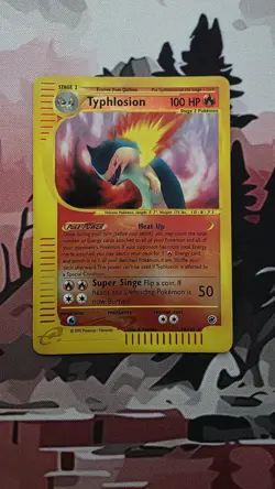 Pokemon TCG Typhlosion Expedition Base Set 28/165 Reverse Holo Holo Rare NM! - Image 1