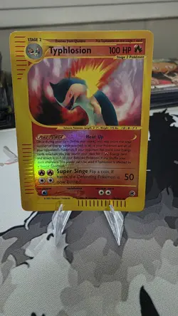 Pokemon TCG Typhlosion Expedition Base Set 28/165 Reverse Holo Holo Rare NM! - Image 2