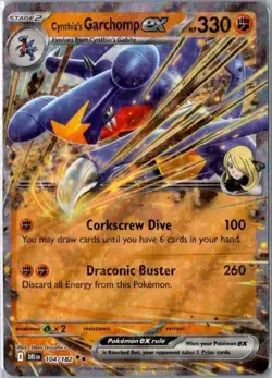 Cynthia's Garchomp ex 104/182 - Destined Rivals Pokemon NM - Image 1