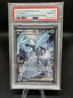 2025 POKEMON BLK EN-BLACK BOLT SPECIAL ILLUSTRATION RARE #165 KYUREM EX PSA 10 - Image 1