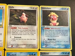 Pokemon TCG Vintage Lot of 11 Igglybuff Holofoil Cleffa Smoochum Unseen Forces - Image 5
