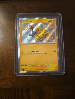 Pokemon TCG Shinx Card SV Paldean Fates Holo Shiny 135/091 - Image 1