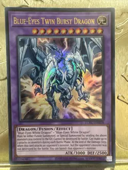 YuGiOh Blue-Eyes Twin Burst Dragon LCKC-EN058 Ultra Rare Card M/NM - Image 1