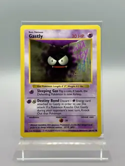 Gastly Shadowless 50/102 Base Set LP - Pokemon TCG Card Common - Image 1