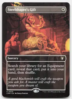 Steelshaper's Gift (Borderless) 629 Commander Masters Magic: The Gathering NM - Image 1