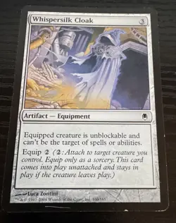 Whispersilk Cloak - Darksteel Magic the Gathering MTG - Image 1