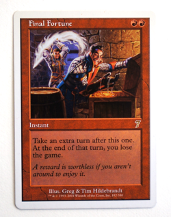 Final Fortune - Instant #182 Magic the Gathering 7th Edition (NM) - Image 1