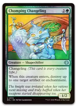 Chomping Changeling #172 (Foil) (NM) Lorwyn Eclipsed ECL Magic MTG - Image 1