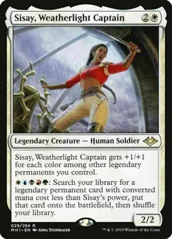 mtg magic sisay, weatherlight captain ENGLISH sissay capitaine l'aquilon - Image 1