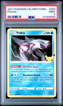 2021 POKEMON CELEBRATIONS #004 PALKIA PSA 9 - Image 1