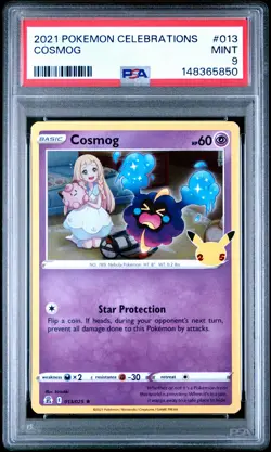 2021 POKEMON CELEBRATIONS #013 COSMOG PSA 9 - Image 1