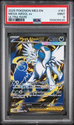 2025 POKEMON MEG EN-MEGA EVOLUTION ULTRA RARE #161 MEGA ABSOL EX PSA 9 - Image 1