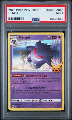 2023 POKEMON TRICK OR TRADE #066 GENGAR PSA 9 - Image 1