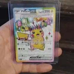 Pokemon Pikachu ex Scarlet & Violet 219/191 2024 Ultra Rare Holo 200 HP - Image 3