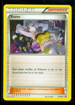 Pokemon KAREN XY177 - XY RARE HOLO PROMO -MINT - Image 1